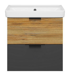 Комплект мебели 60 "Форест-60"  подвесная 2 ящ. Дуб Вотан / Антрацит MISTY (ум.Томь-60)