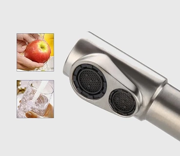 Смеситель д/кухни G-lauf (ZAP18-A090) под фильтр ф35 нерж. ст.гайка