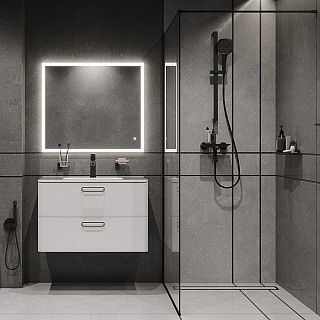 Смеситель для ванны с управлением Push Control, черный матовый, Shelfy, IDDIS, SHEBLBTi02WA