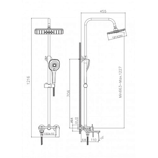 Душ.система Haiba HB24505 хром