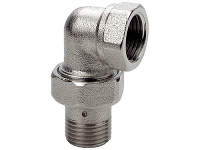 Американка  1/2" г/ш УГЛОВАЯ латунь никель LD (30)