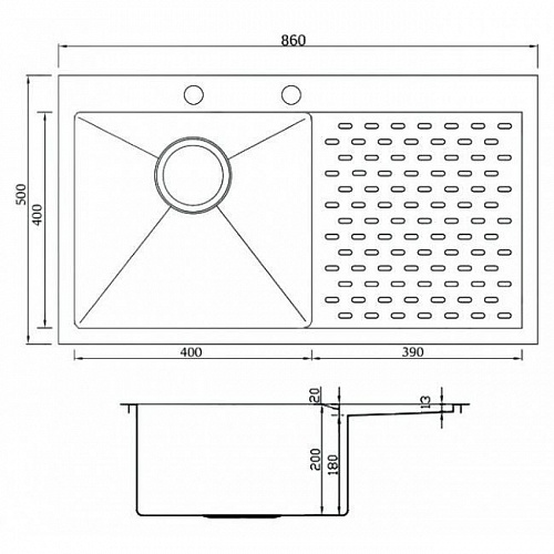 Кухонная мойка Seaman Eco Marino SMV-860PR