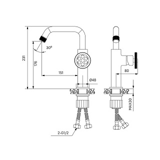 Смеситель для умывальника, графит, Grange, IDDIS, GRAGMR0i01