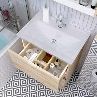 Комплект мебели 70 "Aris-70" напольная, дуб вотан/белый 2 ящ. 1 Марка (ум.COMO-70)