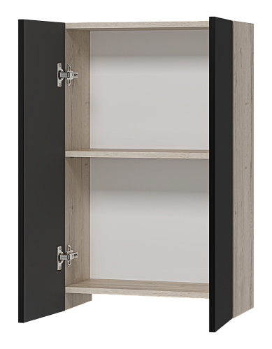 Шкаф подвесной 50 Поло универсальный дуб/антрацит  MISTY 