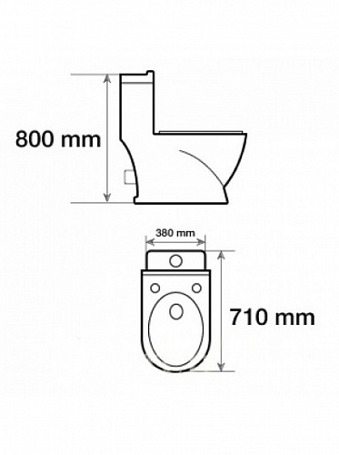 Унитаз моноблок 800-2012D MELANA