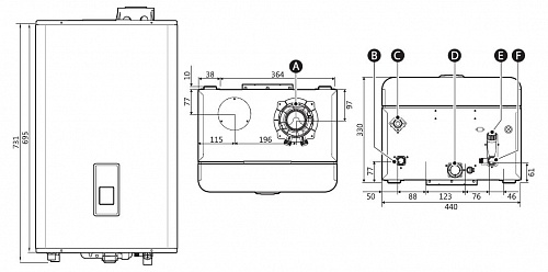 Котел газ. Navien NCB - 52H конденс. одноконт.