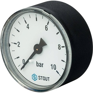 Манометр 0...10 bar, Dn 50 1/4" аксиал. (SIM-0009-501008) STOUT