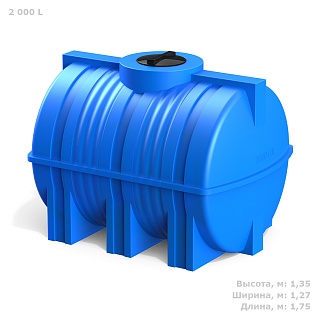 Емкость G-2000 (ВxШxД: 1.35x1.27x1.75м) цвет синий ВЫГОДА