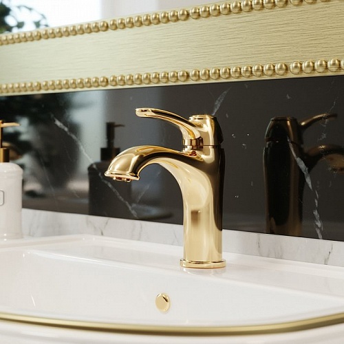 Смеситель для умывальника, желтое золото, Oldie, IDDIS, OLDYG00i01
