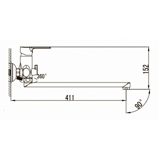 Смес д/ванны Kaiser Oval ф35 встр. переключ.(56055+DN-020)