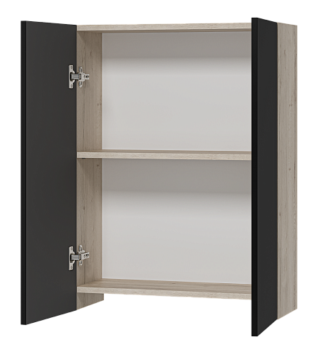 Шкаф подвесной 60 Поло универсальный дуб/антрацит  MISTY 