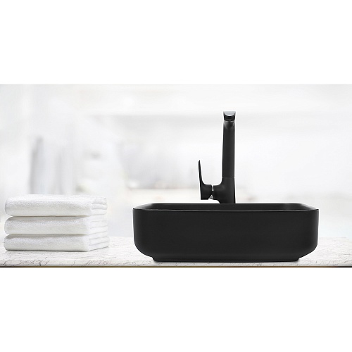 Умывальник WW ELBACH 2195 MB 500х390х140 матовый черный