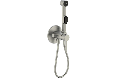 Смеситель встраиваемый с гигиеническим душем IDDIS, никель мат. 003BNR0i08