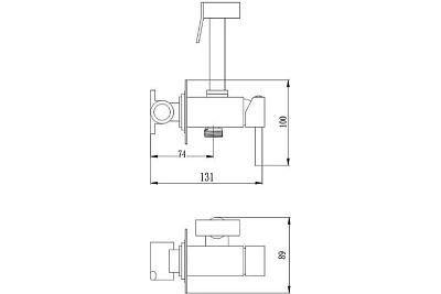 Смеситель с гиг.душем встраиваемый Haiba HB5512-7 черный