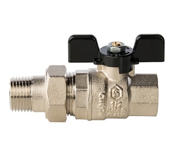 Кран шар. полнопроходной с амер. (EPDM) с упл.на сгоне баб. ВН 1/2" (20/80) SVB-1007-200015 STOUT (замена арт.74107)