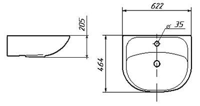 Комплект мебели 60 "Амур-60" напольная 1 дв.+ 2 ящ. MISTY (ум.Изео,60)