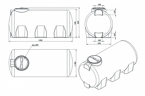 Емкость H 750л