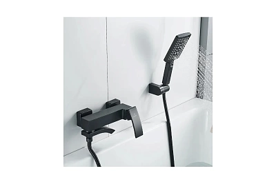 Смеситель д/ванны к/н  ROSE черный R1552H