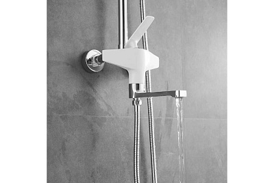 Душ. система SHEVANIK белый/хром S8036F