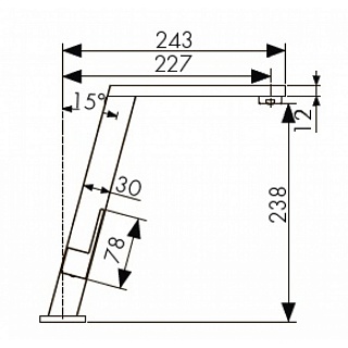 Смес д/кухни Kaiser Vico 2-х ручковый серебро (30144-5) 