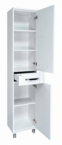 Пенал напольный "Терра-40" 1 ящик правый белый MISTY