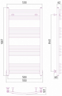 Полотенцесушитель Сунержа ДР Аркус 1000х500 арт.00-0251-1050