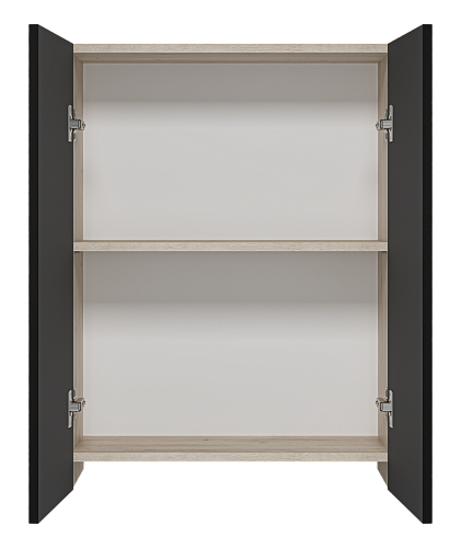 Шкаф подвесной 60 Поло универсальный дуб/антрацит  MISTY 