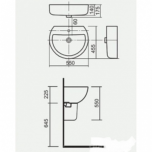 Умывальник с пьед."Best-55"  (Самара) 