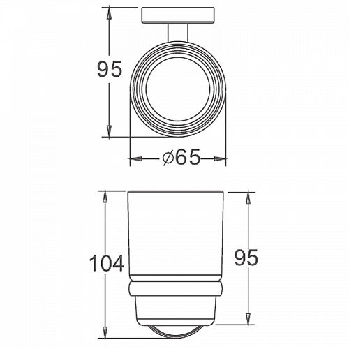 Держатель стакана черный HB8706 HAIBA 
