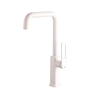 Смеситель для кухни, белый матовый, Slide, IDDIS, SLIWT00i05