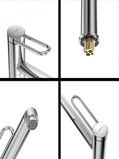 Смеситель д/кухни "Kanda" (KAN-1012) поворотный излив TOKITO