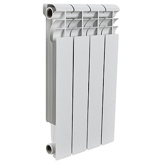 Радиатор бимет. Rommer Profi BM500 4 секций (RAL9016)