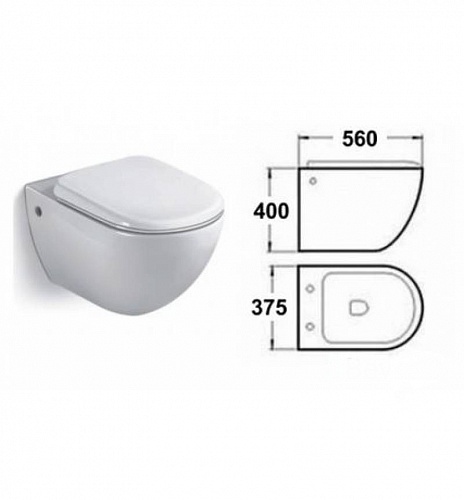 Унитаз подвесной 800-803 белый MELANA 