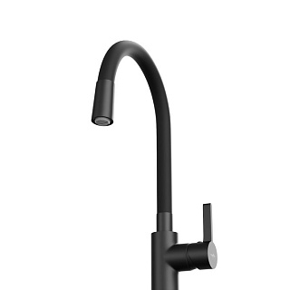 Смеситель д/кухни "AISAI" (AIS-1017) черный с гибким изливом TOKITO 