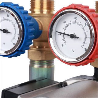 Группа насосная с терм. смесительным клап. 3/4" нас. Grundfos UPSO 15-65 130 (SDG-0002-002002) STOUT