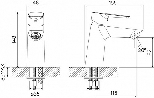 Смеситель для умывальника, Cloud, IDDIS, CLOSB00i01