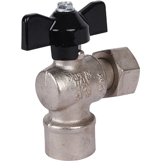 Кран шар. с нак. гайкой угл. баб. ВР 1/2x1/2 (SVB-1010-000015) STOUT