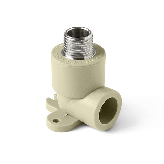 Колено наст.25*3/4 нар.рез. серый (10/100) ПРО АКВА (PA28114PG)