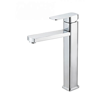 Смеситель д/раковины G-lauf (NEB1-B123MG) ф35 высокий ГРАФИТ, гайка