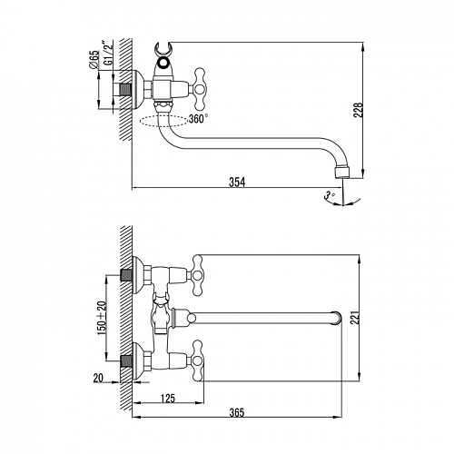 Смеситель для ванны с длинным изливом, Jeals, IDDIS, JE2SBL0i10