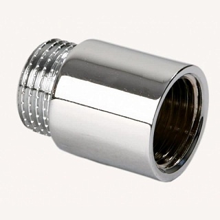 Гайка удл. 1"   15мм  Хром  SCX15