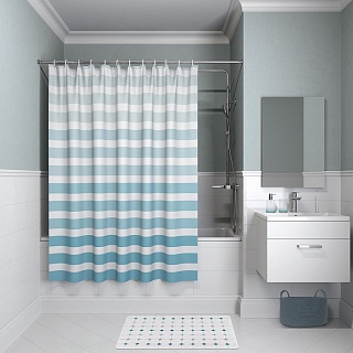 Штора для ванной комнаты, IDDIS, 180*180 см, полиэстер, Basic ,B05P218i11 (9609)