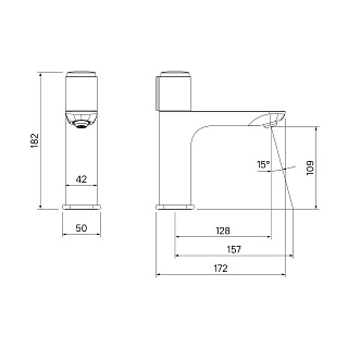 Смеситель для умывальника с инновационным управлением Push Control, Slide, IDDIS, SLIBLBTi01