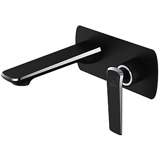 Смеситель д/раковины ROSE встроенный черный/хром R1341H