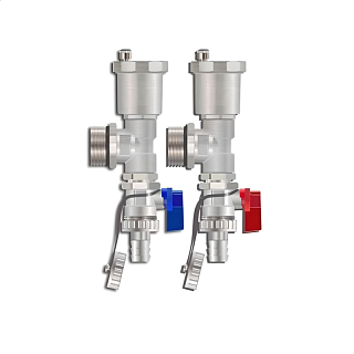 Тройник коллек.в сборе1"(тройник,воздух. дренажный кран)   ViEiR  (30/1пара)  VR1108