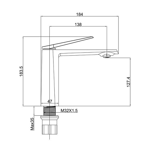 Смеситель д/умывальника "URAYASUI" (URA-1011) TOKITO