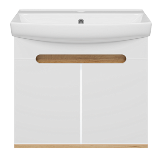 Комплект мебели 60 "Сканди-60" подвесная 2 дв. бел./графит MISTY (ум.Клермонт-60)