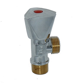 Кран MAК металлокерамика ХРОМ, 1/2"х1/2" (10315)